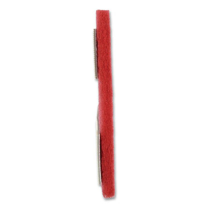 Diamond TZ Abrasive Pads, 1.12 3 x 3, Red, 16/Carton