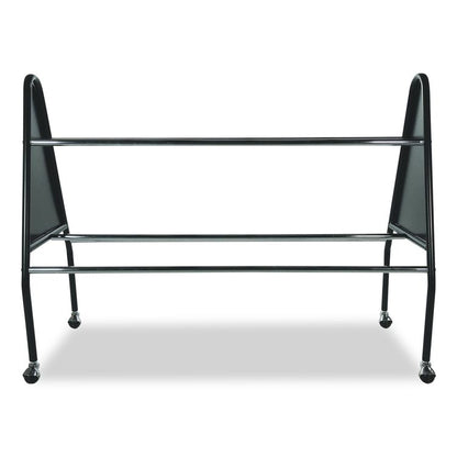 Heavy-Duty Ball Cart, Metal, 132 lb Capacity, 18 x 51 x 38, Black
