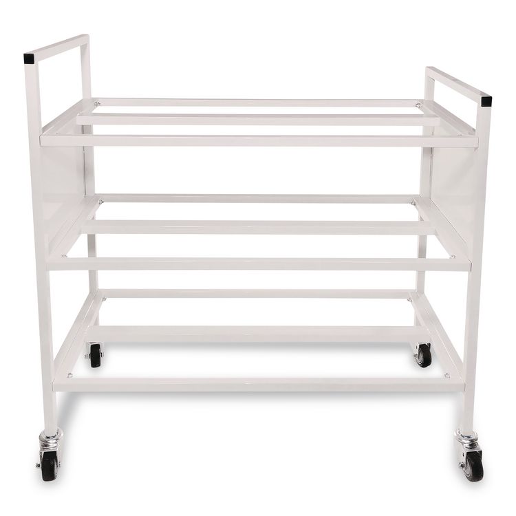Double Wide Cart, Fits Approximately 24 Balls, Metal, 20" x 42" x 44", White
