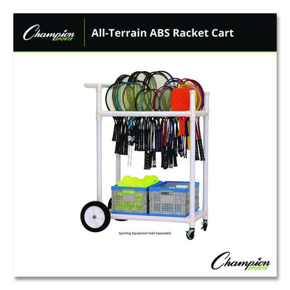All-Terrain ABS Racket Cart, 20" Wide x 33" Long, White