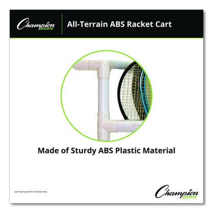 All-Terrain ABS Racket Cart, 20" Wide x 33" Long, White