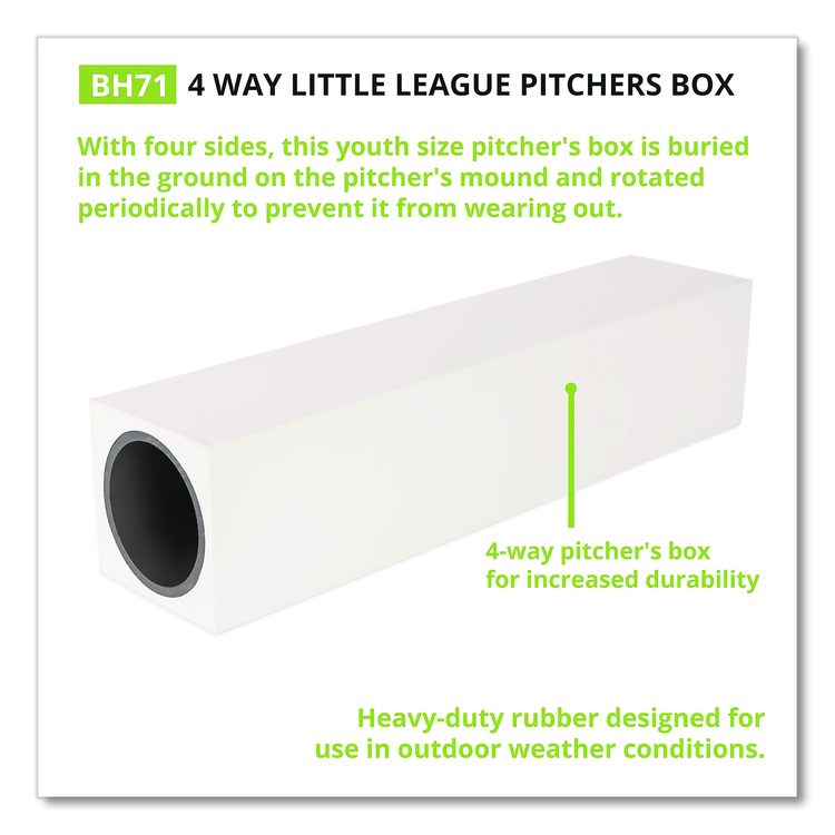 4-Way Youth Pitcher's Box, 18" x 4"
