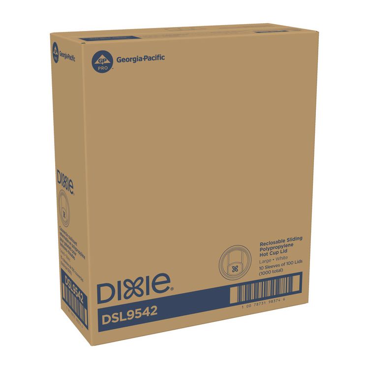 Smart Top Reclosable Lids for Hot Cups, Fits 10 oz to 20 oz Hot Cups, Plastic, White, 1,000/Carton