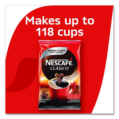 Clasico Dark Roast Instant Coffee, 8 oz Pouch