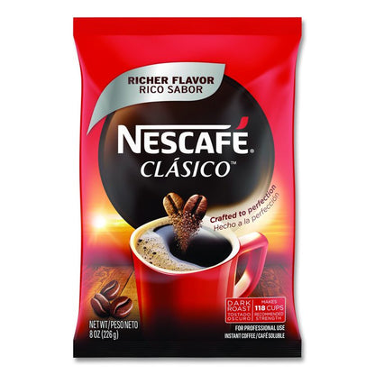 Clasico Dark Roast Instant Coffee, 8 oz Pouch