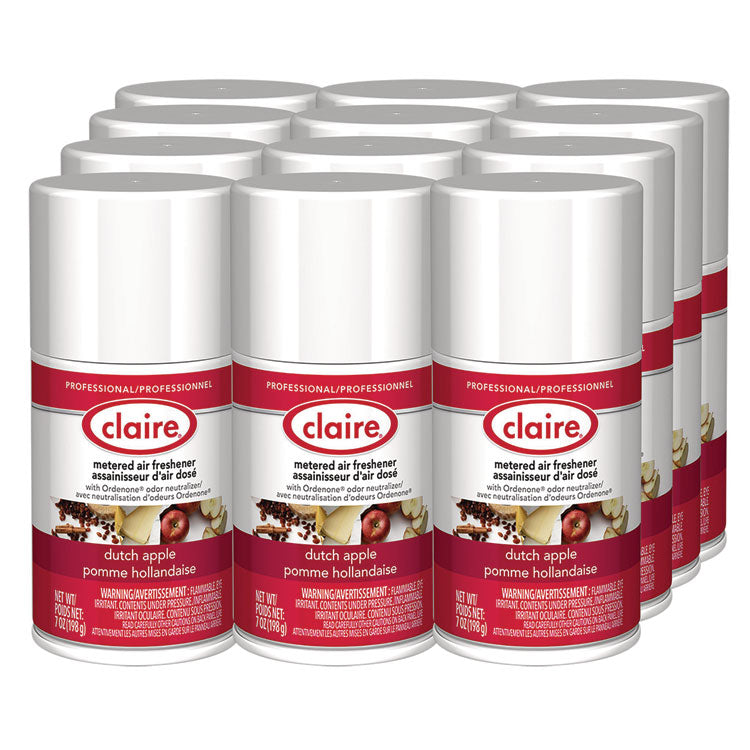 Metered Air Freshener, Apple, 7 oz Aerosol Spray, 12/Carton