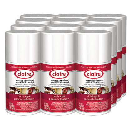 Metered Air Freshener, Apple, 7 oz Aerosol Spray, 12/Carton
