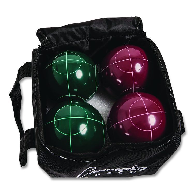 Deluxe Bocce Tournament Set, 4.25" dia Balls, Assorted Colors