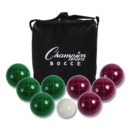 Deluxe Bocce Tournament Set, 4.25" dia Balls, Assorted Colors