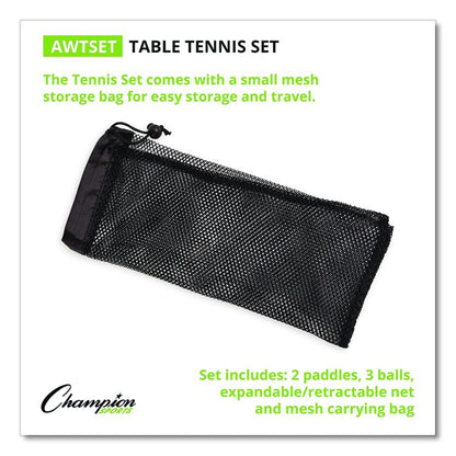 Anywhere Table Tennis Set, with Carry Bag