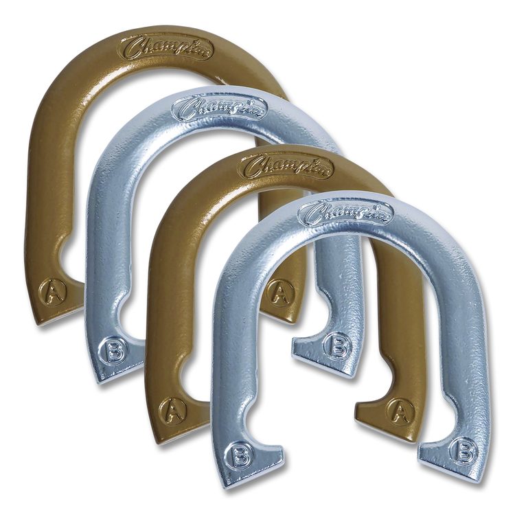 Deluxe Horseshoe Tournament Set, 4 Horseshoes/2 Stakes/Carry Bag/Rule Sheet