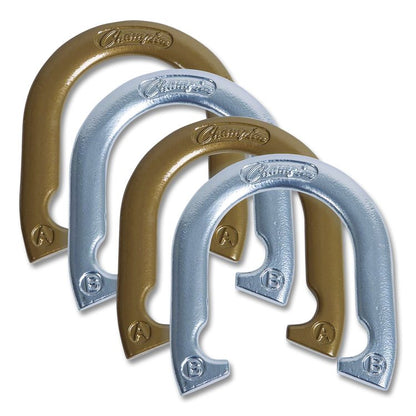 Deluxe Horseshoe Tournament Set, 4 Horseshoes/2 Stakes/Carry Bag/Rule Sheet