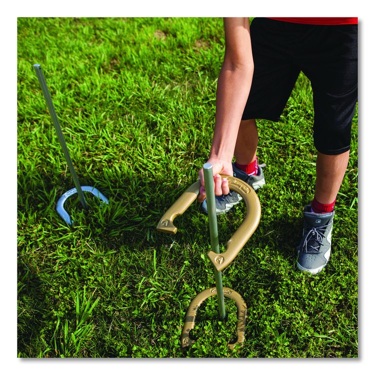 Deluxe Horseshoe Tournament Set, 4 Horseshoes/2 Stakes/Carry Bag/Rule Sheet
