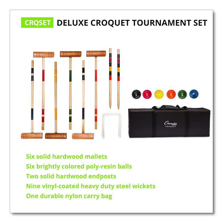 Deluxe Croquet Tournament Set, with Carry Bag