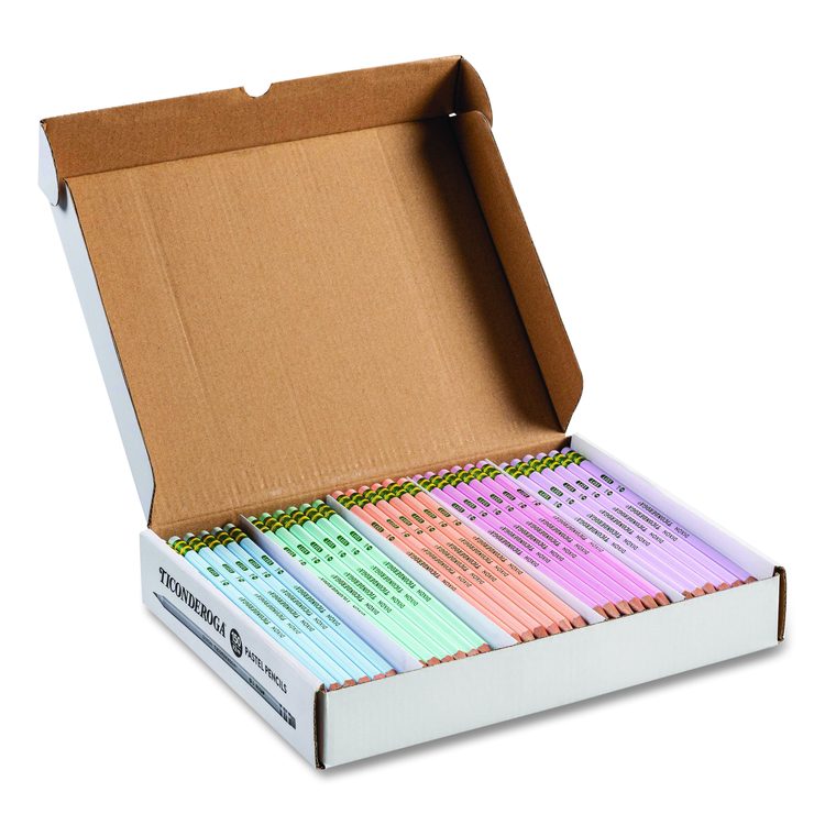 Pre-Sharpened Pencil, 2.2 mm, HB (#2), Black Lead, Pastel Assorted Barrel Colors, 150/Pack