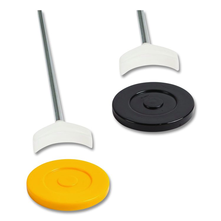 Blacktop Shuffleboard Set, (2) Two-Piece 51" Cues/(8) Discs/Sidewalk Chalk