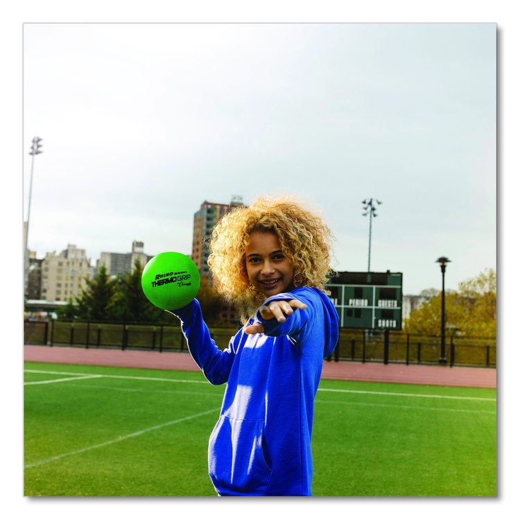 Rhino Skin Thermo Grip Dodgeball Set, Heat-Activated Color Change, 6.3" Diameter, Assorted Colors, 6/Set