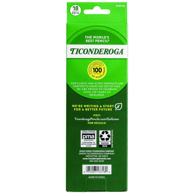 Pre-Sharpened Pencil, 2.2 mm, HB (#2), Black Lead, Pastel Assorted Barrel, 18/Pack