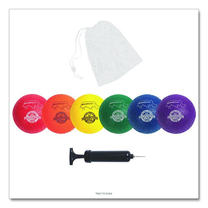 Rhino Soft Playground Ball Set, 8.5" Diameter, Assorted Colors, 6/Set