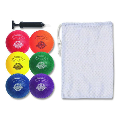 Rhino Soft Playground Ball Set, 8.5" Diameter, Assorted Colors, 6/Set
