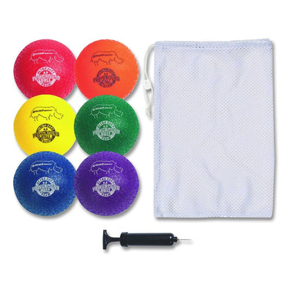 Rhino Soft Playground Ball Set, 8.5" Diameter, Assorted Colors, 6/Set