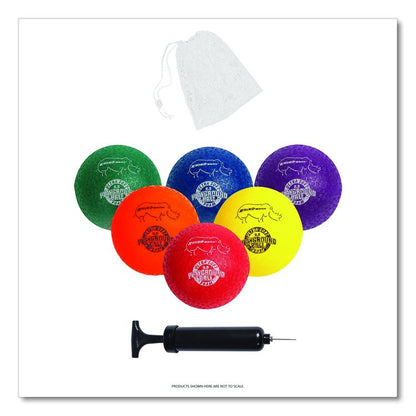 Rhino Soft Playground Ball Set, 8.5" Diameter, Assorted Colors, 6/Set