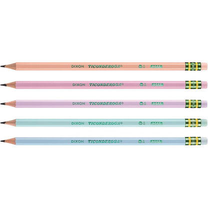 Pre-Sharpened Pencil, 2.2 mm, HB (#2), Black Lead, Pastel Assorted Barrel Colors, 150/Pack