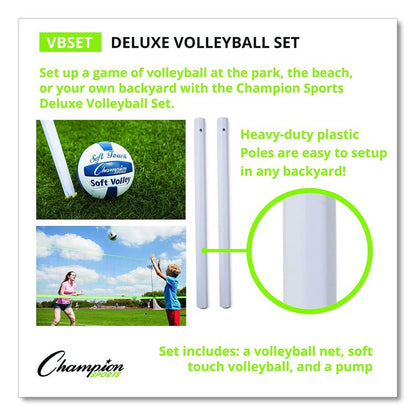 Deluxe Volleyball Set, Official-Size Volleyball, Volleyball Net
