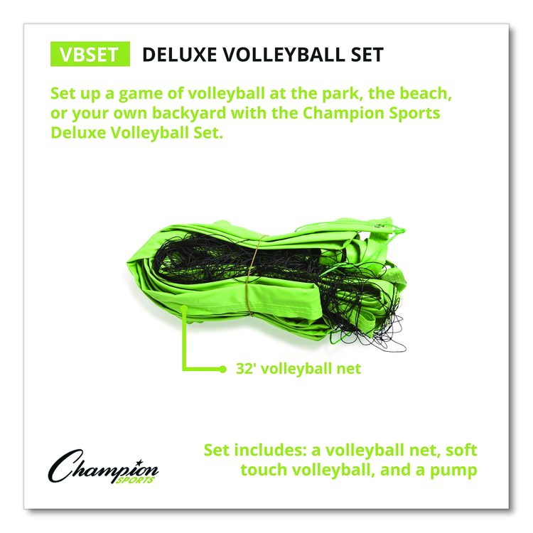 Deluxe Volleyball Set, Official-Size Volleyball, Volleyball Net