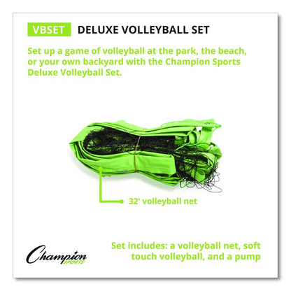 Deluxe Volleyball Set, Official-Size Volleyball, Volleyball Net