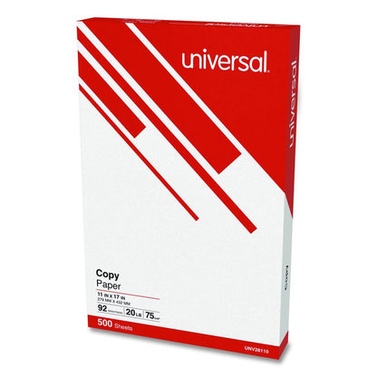 Copy Paper, 92 Bright, 20 lb Bond Weight, 11 x 17, White, 500 Sheets/Ream, 5 Reams/Carton