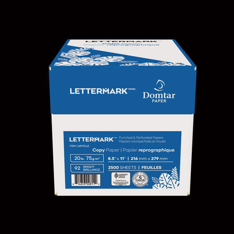 Custom Cut-Sheet Copy Paper, 92 Bright, Micro-Perforated 3.5" from Bottom, 20 lb Bond Weight, 8.5 x 11, White, 500/Ream
