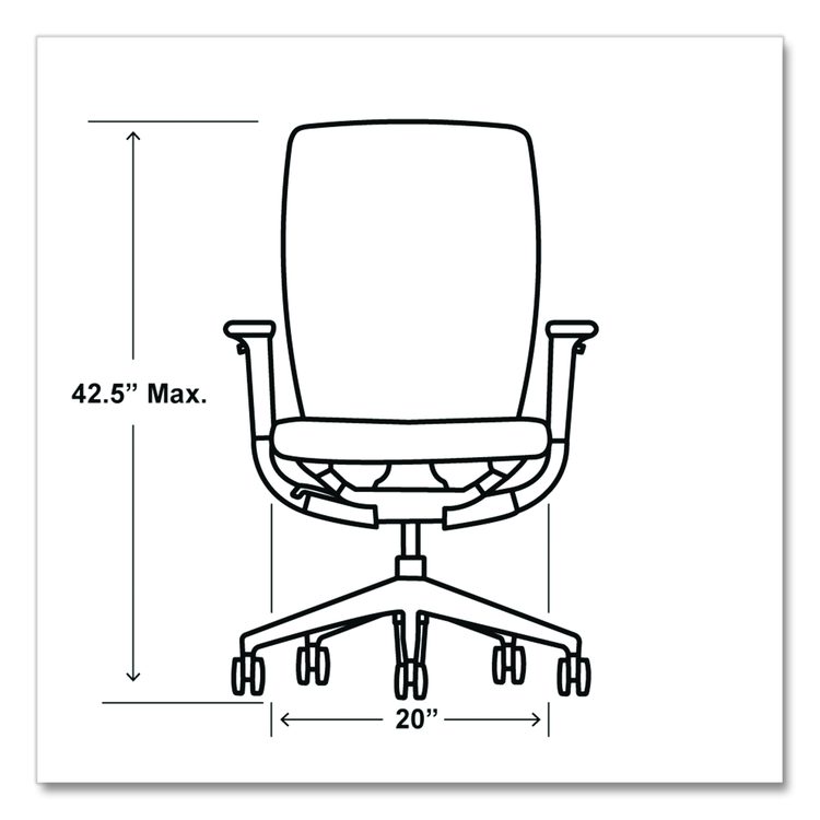 Flexion Mesh Back Task Chair, Supports Up to 300 lb, 14.81" to 19.7" Seat Height, Black/Basalt