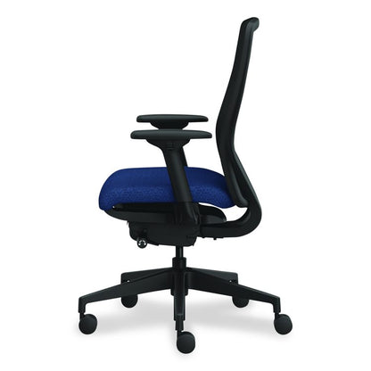 Nucleus Series Recharge Task Chair, Up to 300lb, 16.63" to 21.13" Seat Ht, Navy Seat, Black Back/Base