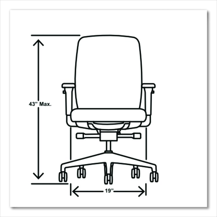 Nucleus Series Recharge Task Chair, Up to 300lb, 16.63" to 21.13" Seat Ht, Navy Seat, Black Back/Base