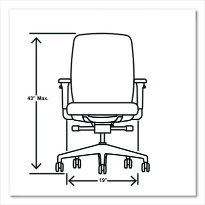 Nucleus Series Recharge Task Chair, Up to 300lb, 16.63" to 21.13" Seat Ht, Navy Seat, Black Back/Base