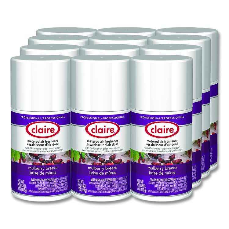 Metered Air Freshener, Mulberry, 7 oz Aerosol Spray, 12/Carton