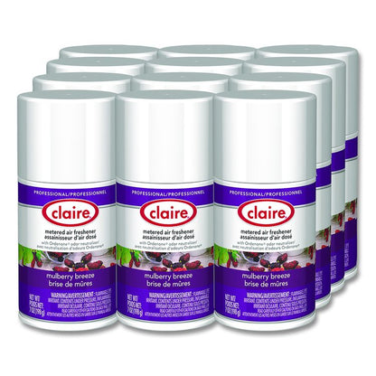 Metered Air Freshener, Mulberry, 7 oz Aerosol Spray, 12/Carton