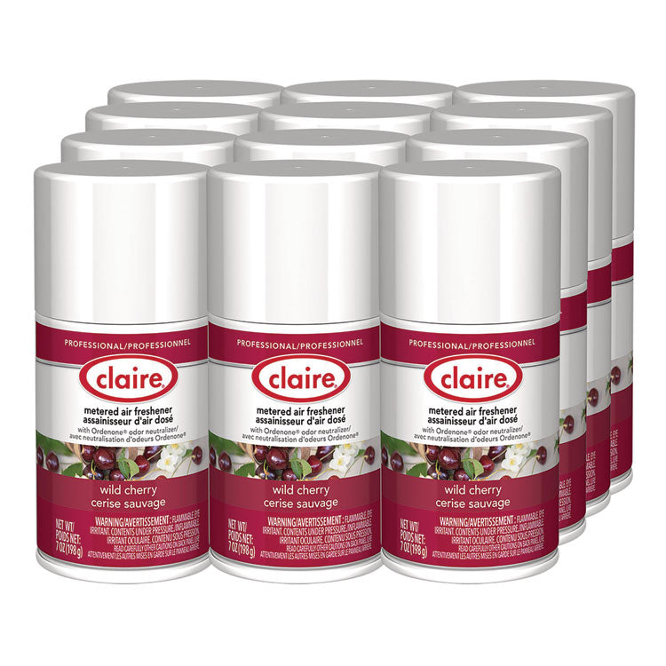 Metered Air Freshener, Cherry, 7 oz Aerosol Spray, 12/Carton