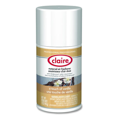 Metered Air Freshener, Vanilla, 7 oz Aerosol Spary, 12/Carton