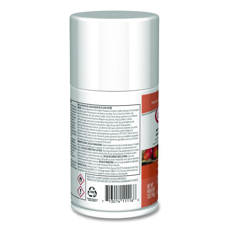 Metered Air Freshener, Mango, 7 oz Aerosol Spray, 12/Carton