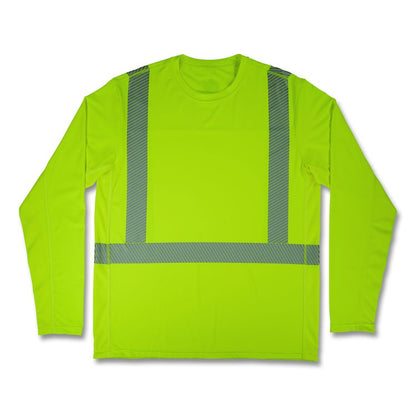 Chill-Its 6688 Type R Class 2 Cooling Hi-Vis Sun Shirt with UV Protection, X-Large, Lime