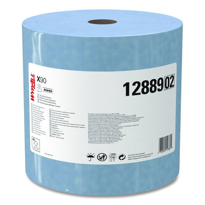 X90 Cloths, Jumbo Roll, 2-Ply, 12.4 x 12.2, Blue Denim, 450/Roll