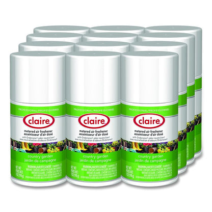 Metered Air Freshener, Country Garden, 7 oz Aerosol Spray, 12/Carton