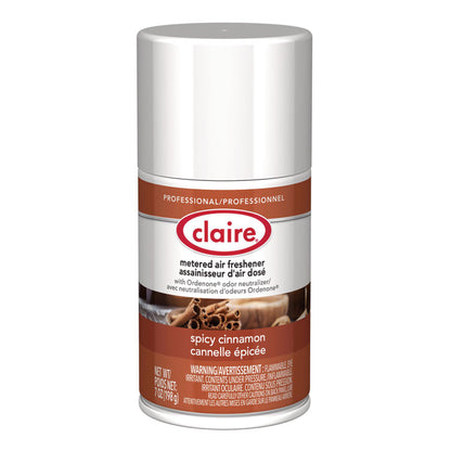 Metered Air Freshener, Cinnamon, 7 oz Aerosol Spray, 12/Carton