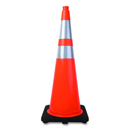 Traffic Cone, 14.5 x 1 x 36, Orange/Silver