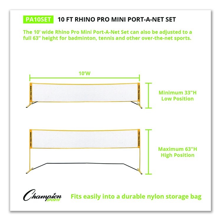 Rhino Port-A-Net Set, 33" to 63" x 120"