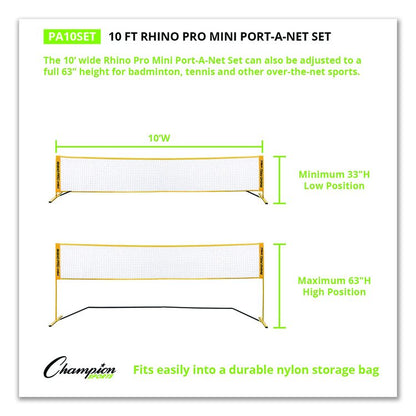 Rhino Port-A-Net Set, 33" to 63" x 120"