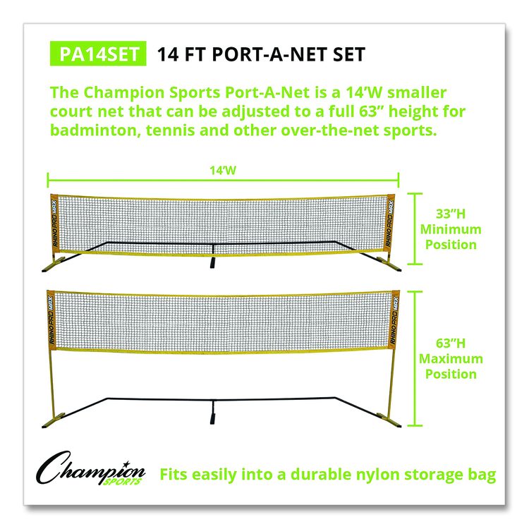 Rhino Port-A-Net Set, 36" to 60" x 168"