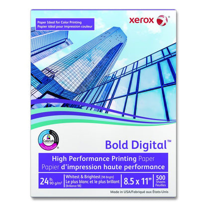 Bold Digital Printing Paper, 98 Bright, 24 lb Bond Weight, 8.5 x 11, White, 500/Ream
